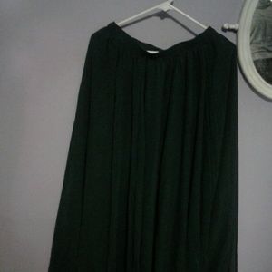 Long green floor length skirt